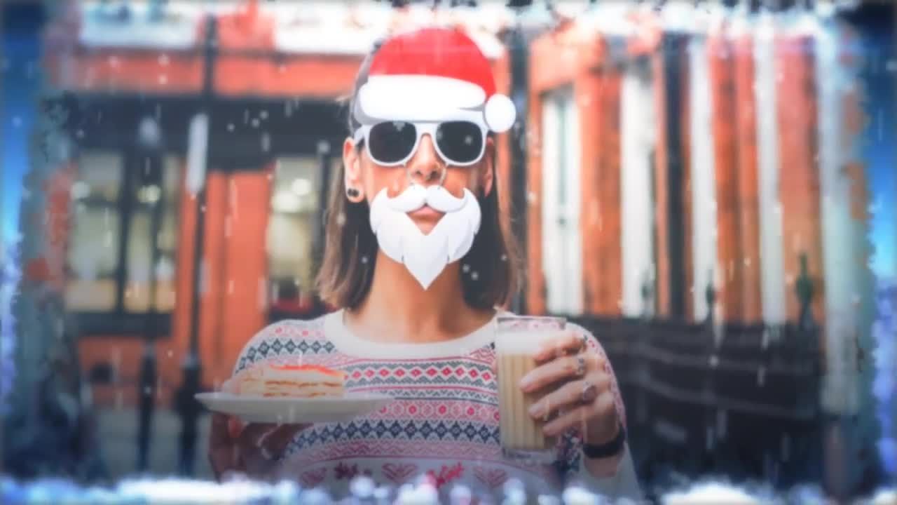 动态动画的圣诞雪花展示素材库精选AE模板