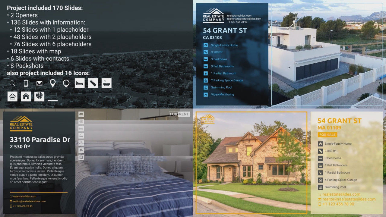 时尚设计房地产促销素材库精选AE模板