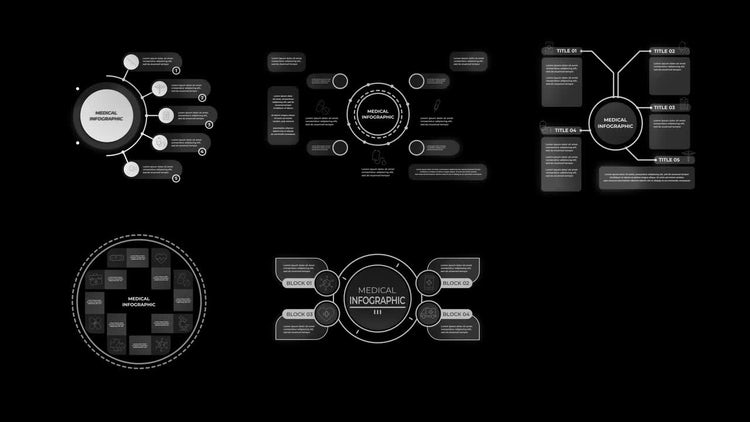 医疗信息图表图标素材库精选AE模板