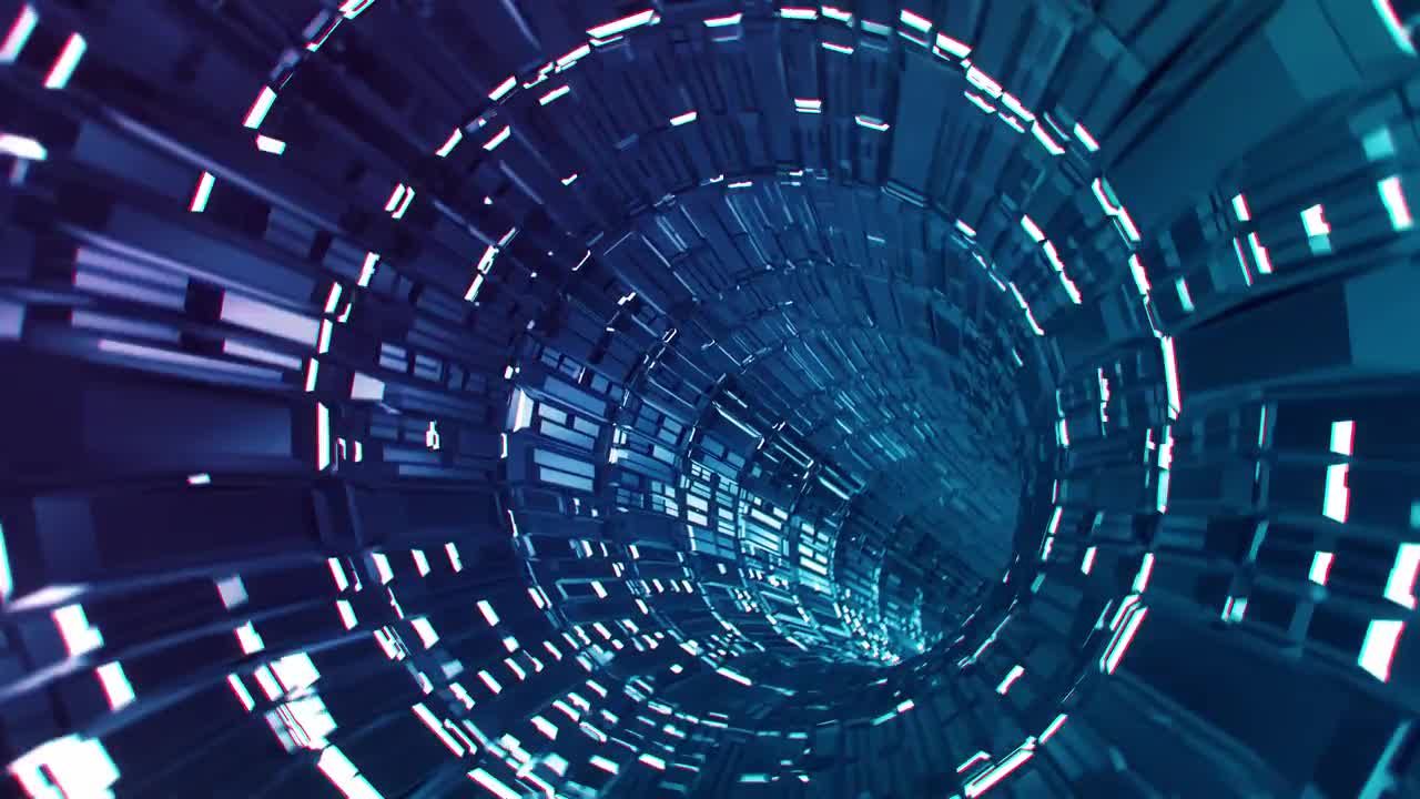 科幻科技金属隧道徽标素材库精选AE模板
