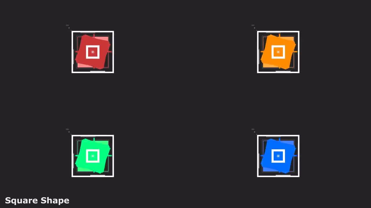 平面形状效果logo展示素材库推荐PR模板