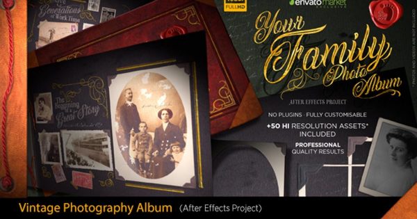 复古电子相册素材库精选AE模板 The Vintage Photography Album