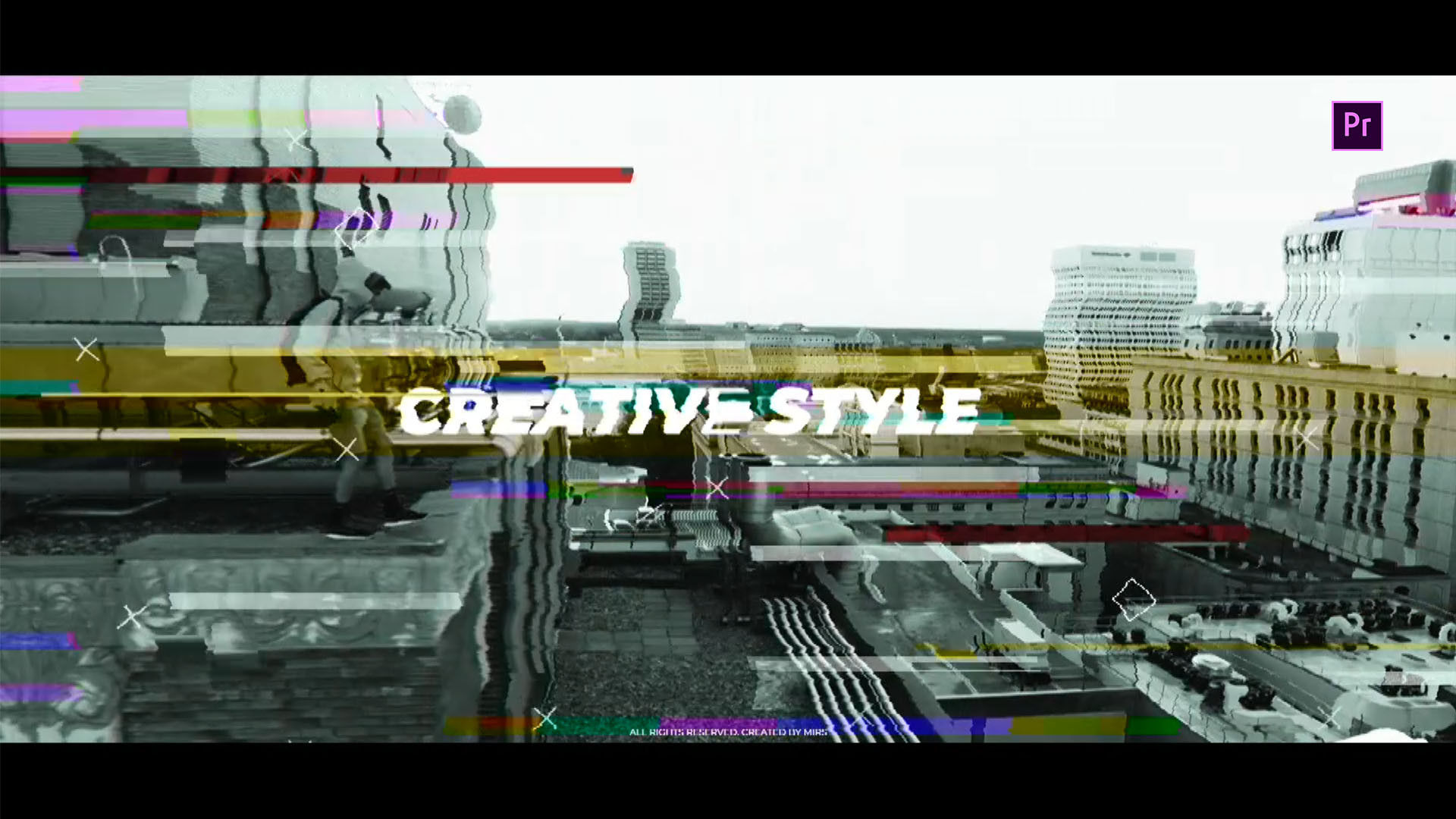 毛刺效果转场动画素材库推荐PR模板