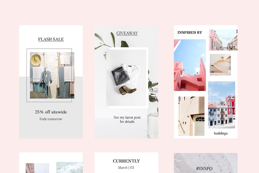 时尚干净利落的Instagram故事贴图模板素材库精选 FRESH Insta Stories插图(3)