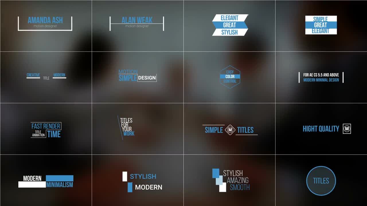 标题和下三等位组合素材库精选AE模板