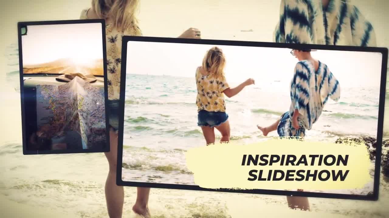 时尚翻转旅行照片幻灯片过渡效果素材库精选AE模板