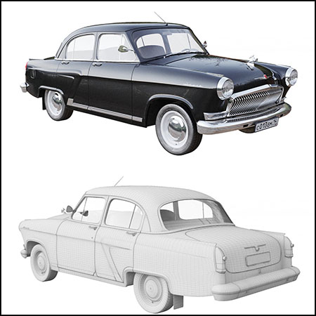 伏尔加GAZ-21小汽车素材之家精选3D模型