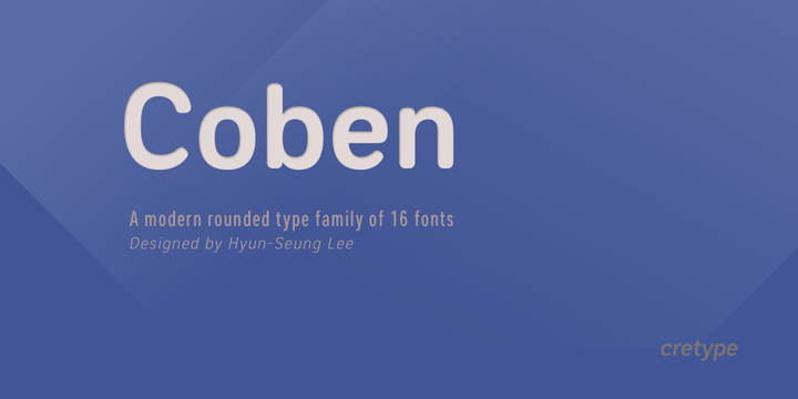 Coben Font Family素材之家精选英文字体