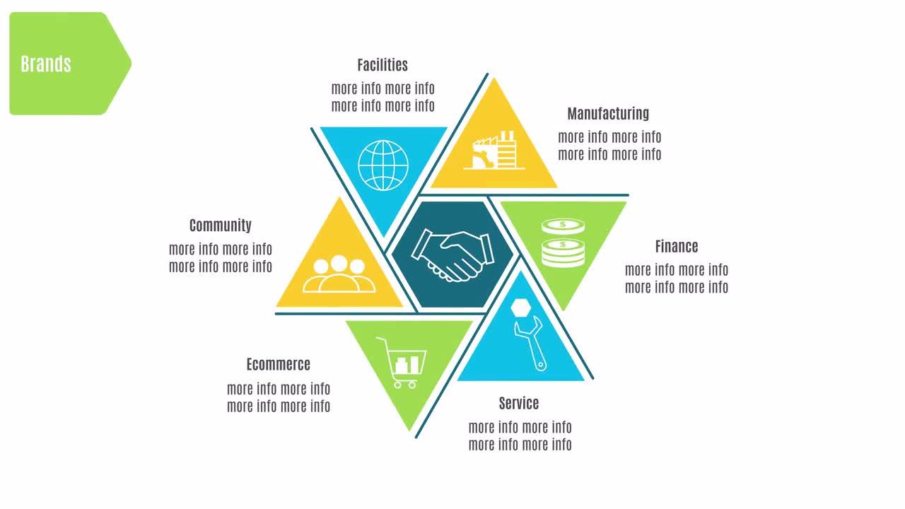 明亮彩色的企业信息图表包素材库精选AE模板