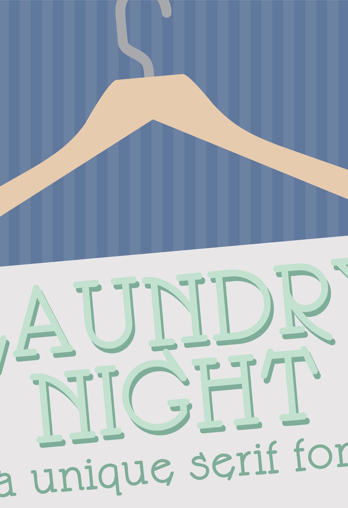 LD Laundry Night Regular Font素材之家精选英文字体