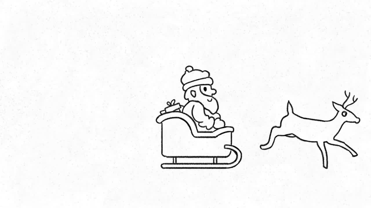 手绘圣诞标志素材库推荐PR模板