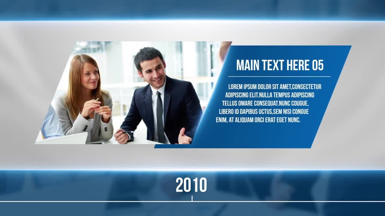 企业时间线幻灯片素材库精选AE模板