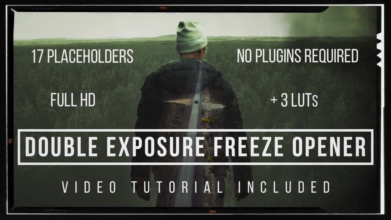 双曝光冷冻效果旅行开场白素材库精选AE模板