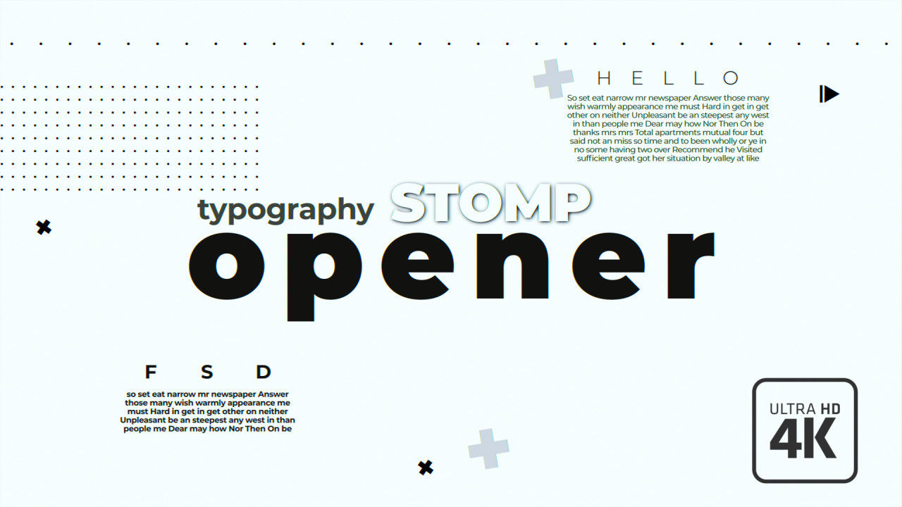 快节奏的镂空文字图片快闪片头素材库精选AE模板