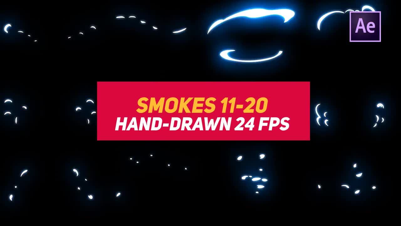 液体元素2吸烟11-20动画元素素材库精选AE模板