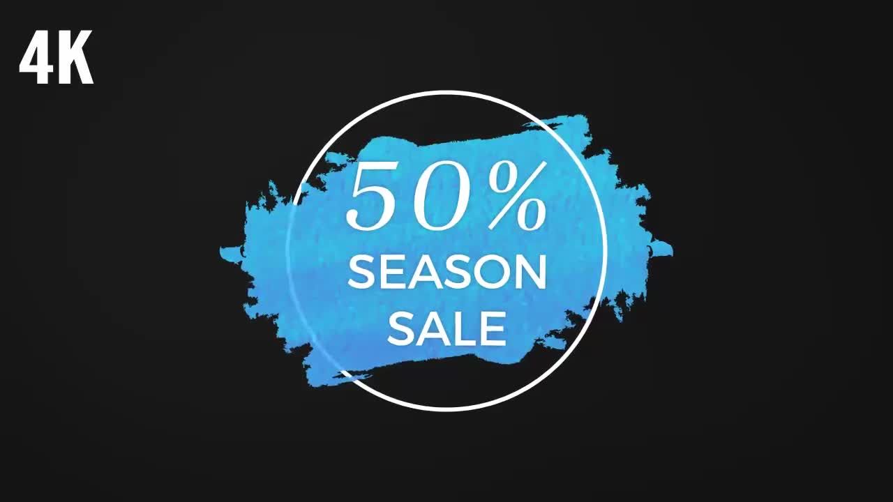 8个原创下三分之一广告油漆标题素材库精选AE模板