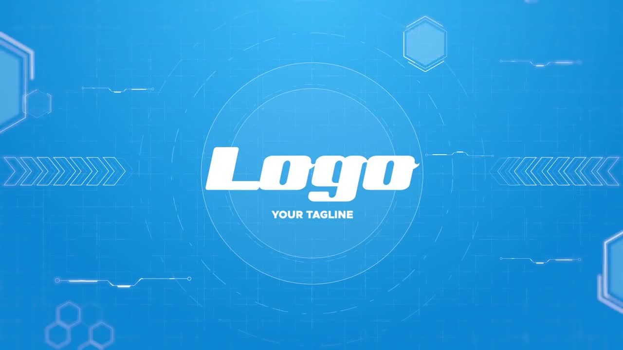 优雅时尚创意的数字徽标显示素材库精选AE模板