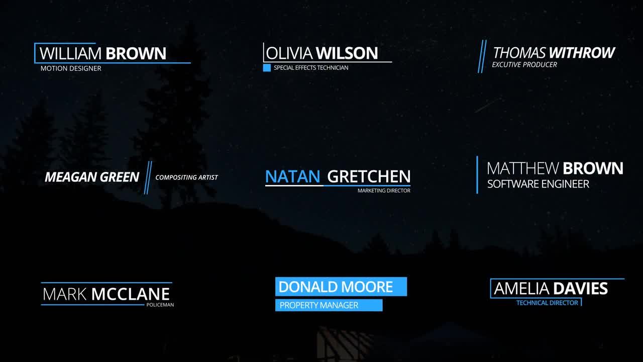 9款简约的动态下三分之一字幕条动画素材库推荐PR模板