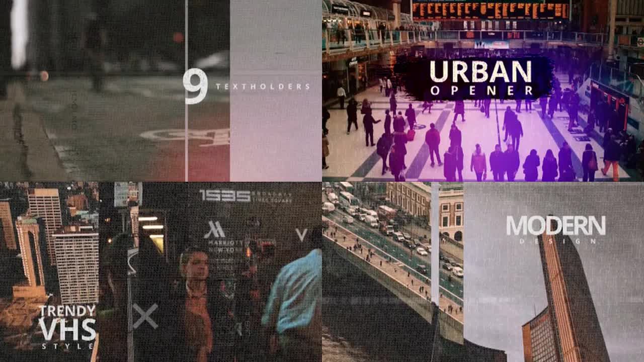 城市开场动画素材视频素材库推荐PR模板