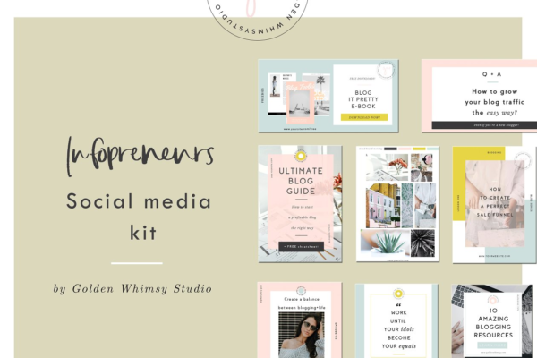 家居创意产品社交媒体贴图模板素材库精选 Infopreneurs Social Media Kit
