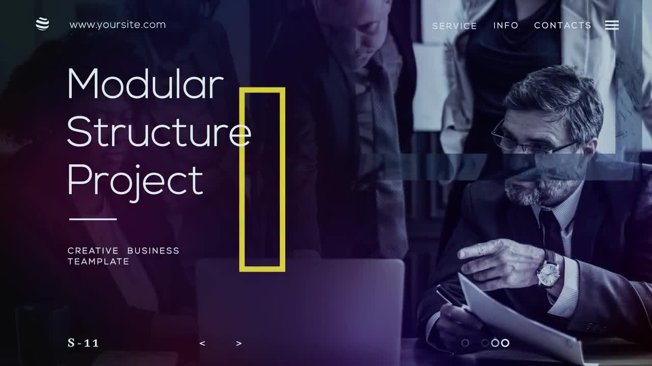 超现代简洁设计文本动画时尚过渡效果企业介绍素材库精选AE模板