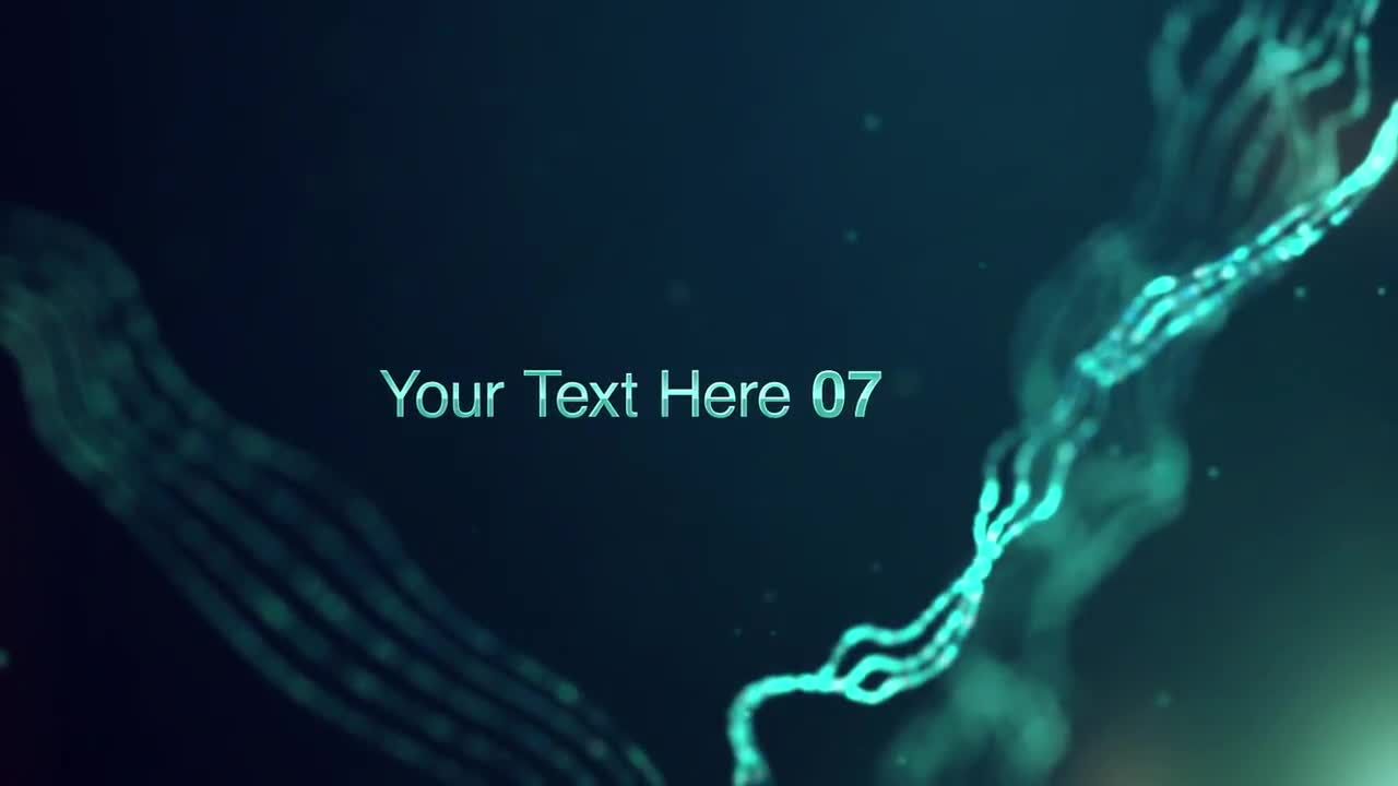 自由流动的有机动态AE文本模板
