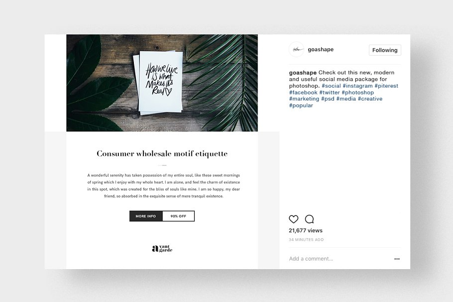 时尚风格社交媒体贴图PSD模板素材库精选 Stylish Social Media Pack插图(17)