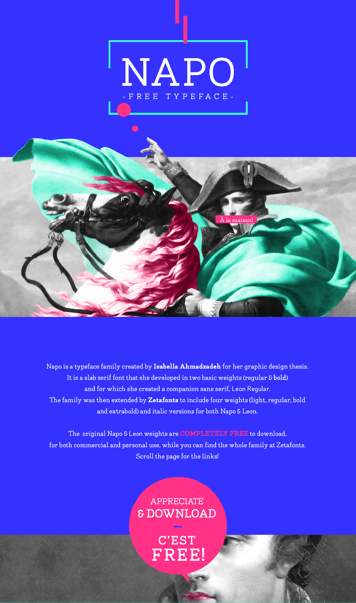 免费粗衬线英文字体 Napo Font Family插图