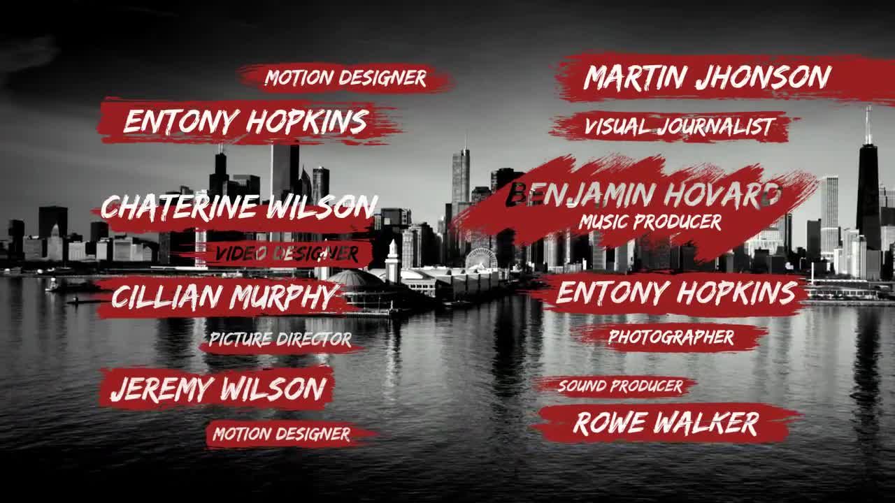 独特时尚刷下三分之一全屏标题素材库精选AE模板