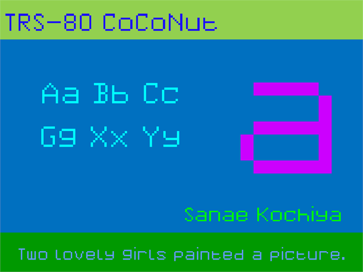 TRS-80 CoCoNut font插图 TRS-80 CoCoNut font插图