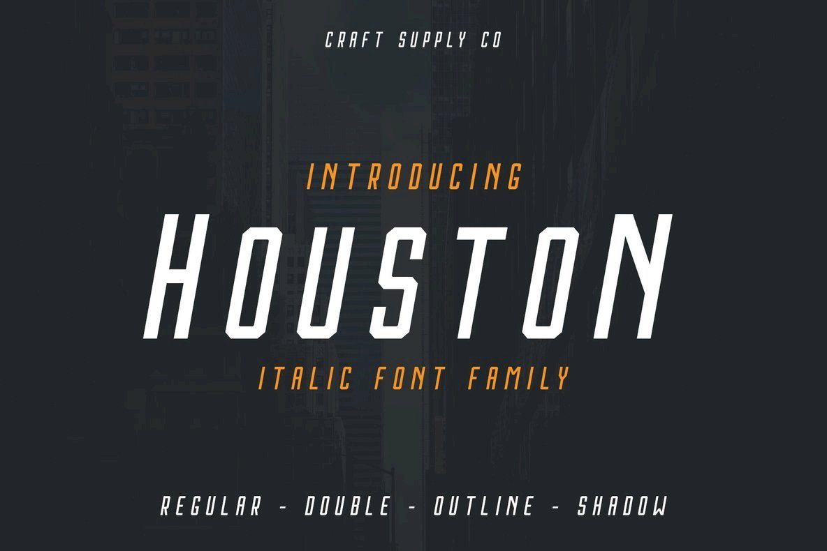 Houston Italic Font Family素材之家精选英文字体