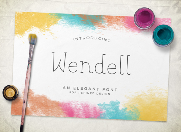 秀气精致手写衬线字体 Wendell Font Family（含网页字体）