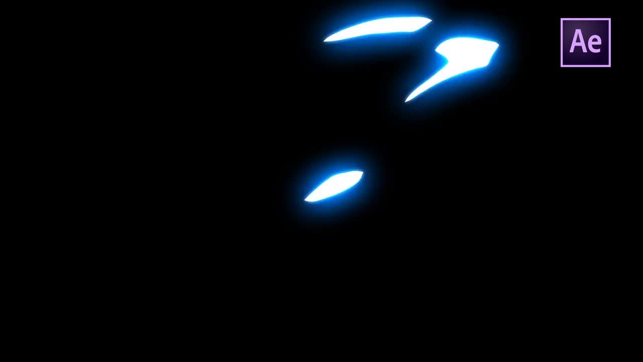 10个液态元素3手绘闪电素材库精选AE模板