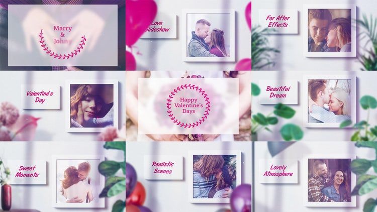 “爱现实幻灯片”具有动画效果的素材库精选AE模板