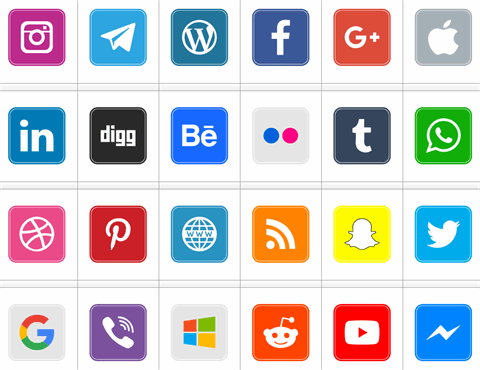 Icons Social Media 7 font素材之家精选英文字体