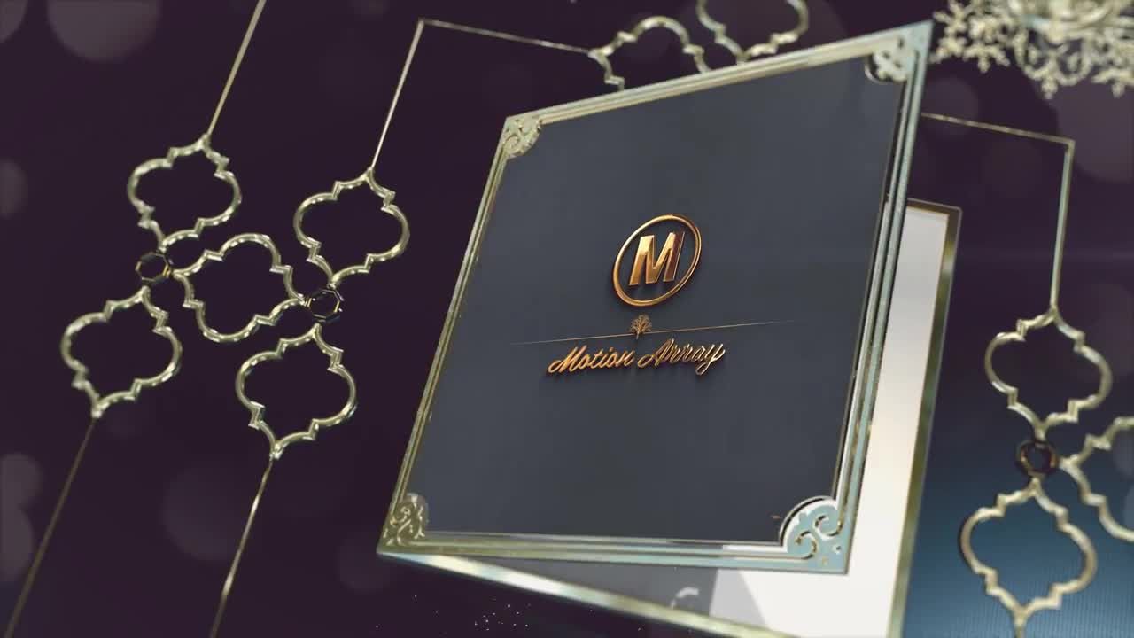 华丽的设计黄金幻灯片素材库精选AE模板