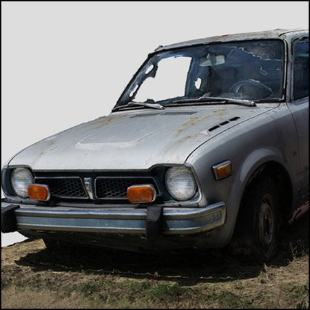 老化破旧的本田思域素材之家精选3D模型