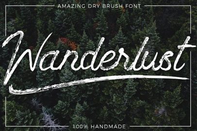 Wanderlust – Dry brush font素材之家精选英文字体