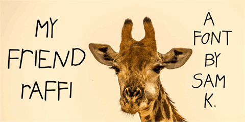 My Friend Raffi font素材之家精选英文字体