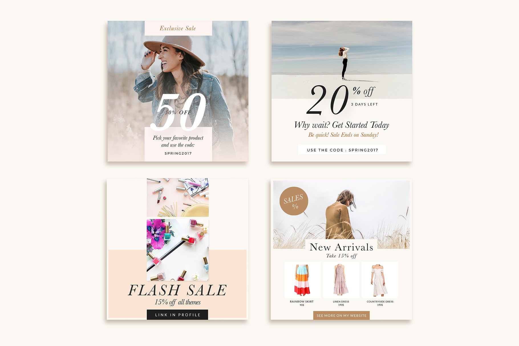 闪购/营销/新闻等主题适用的社交媒体贴图模板素材库精选 ANIMATED Posts Templates插图(6)