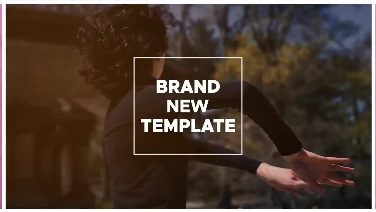 全屏多帧视频放映效果乐观开场素材库精选AE模板