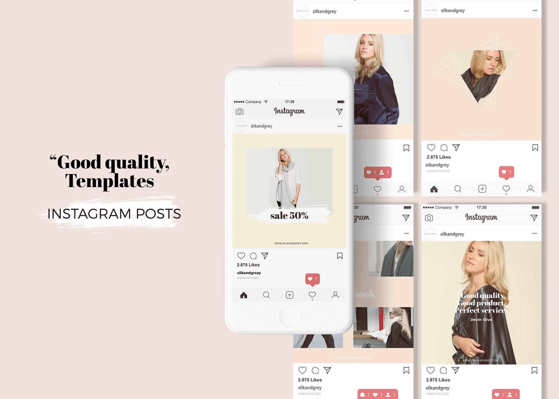 优雅时尚的朋友圈&博客社交媒体图片设计 Elegant and stylish social media [psd]插图