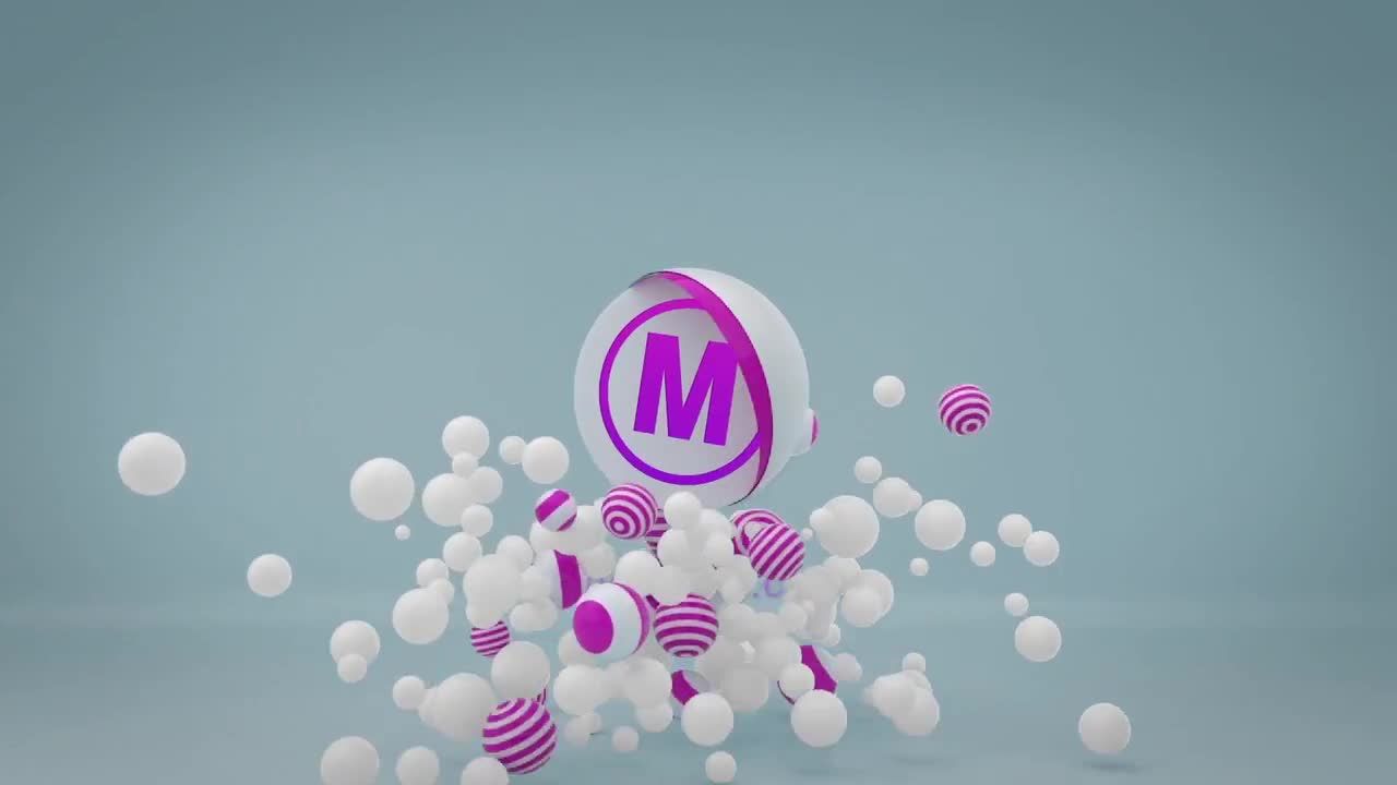 3D球徽标显示素材库精选AE模板