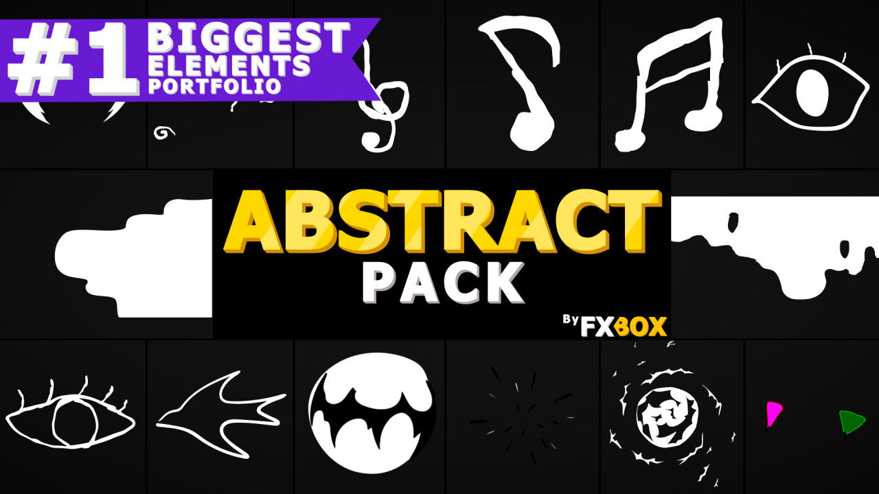 14个创造性动画抽象元素和过渡效果素材库精选AE模板