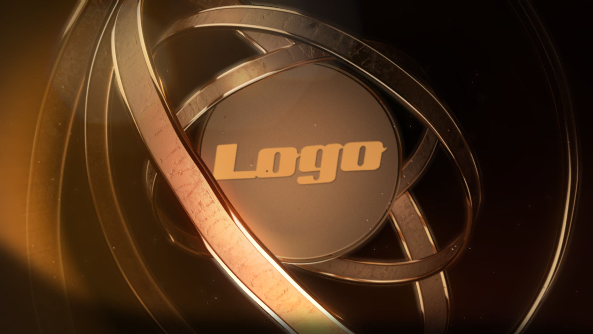 金戒指徽标显示素材库精选AE模板