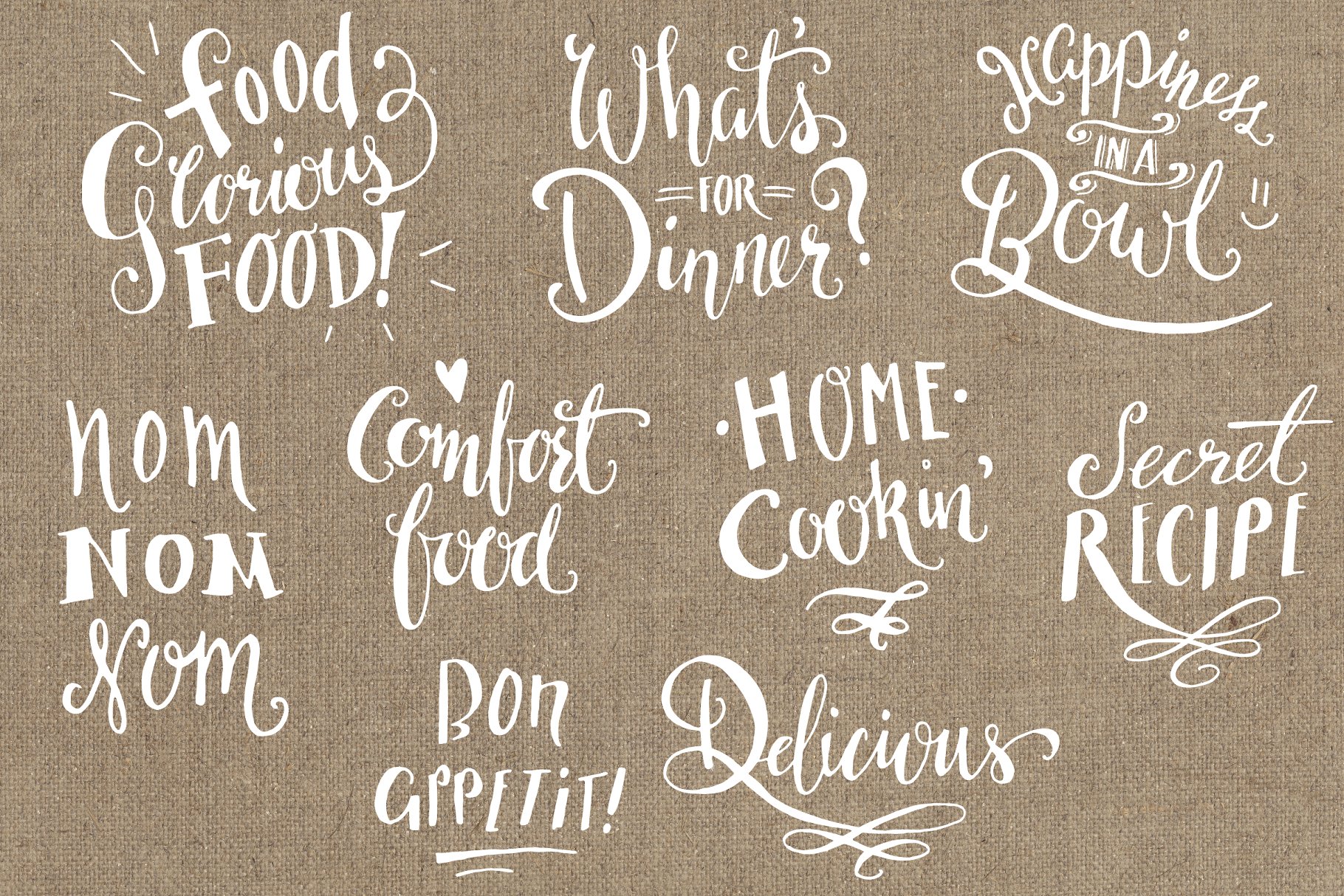 食品摄影装饰字体元素集合-Vol.1  Food Photography Overlays – Set 1插图(2)