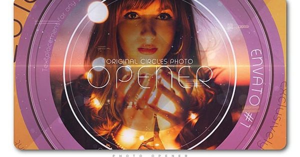 圆圈照片过渡效果开场视频素材库精选AE模板 Circles Original Photo Opener