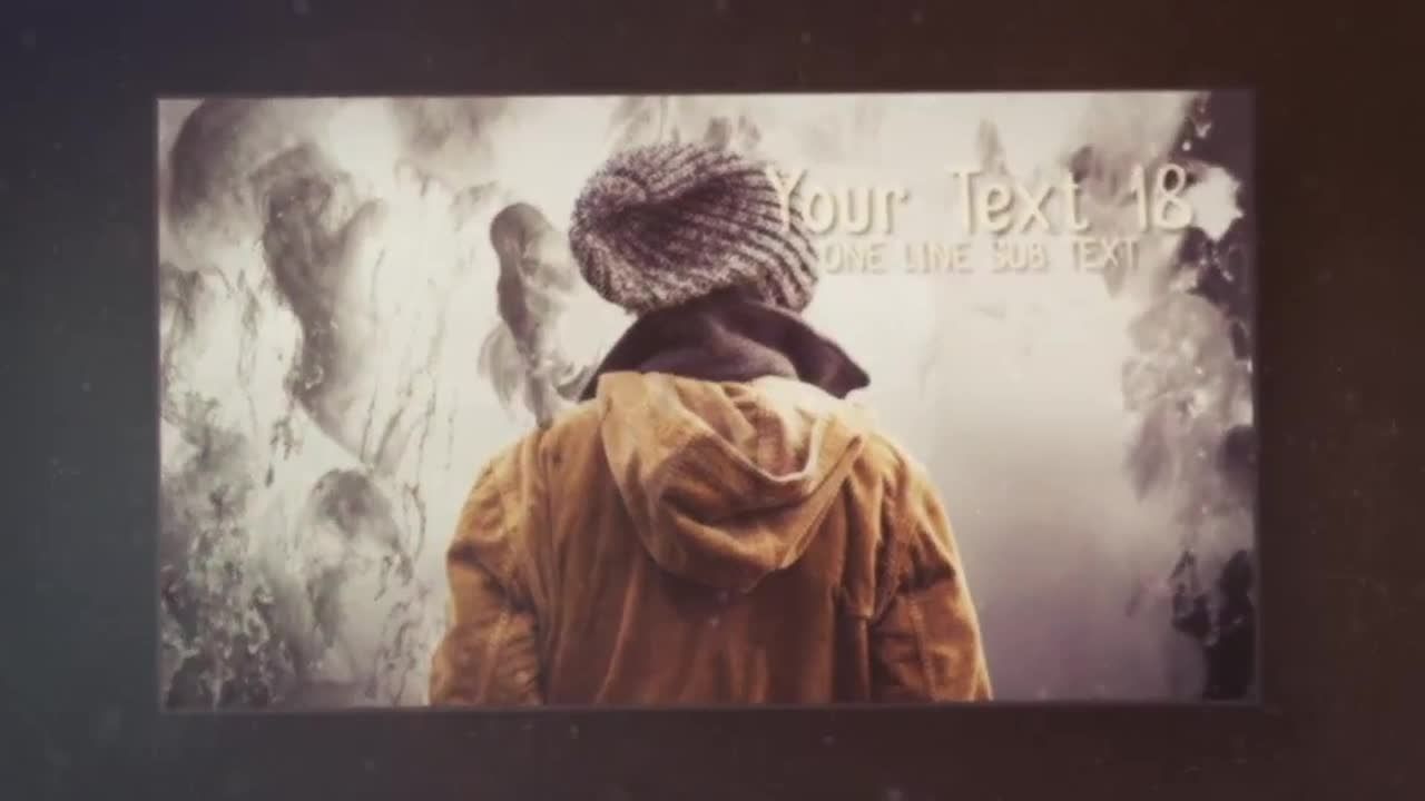 尘埃粒子照片幻灯片素材库精选AE模板