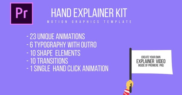 手势讲解动画特效素材库精选PR模板 Hand Explainer Kit