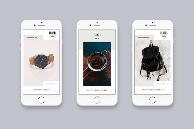 简约Instagram商店促销/品牌故事广告模板素材库精选V9 Instagram Stories Vol. 9插图(3)